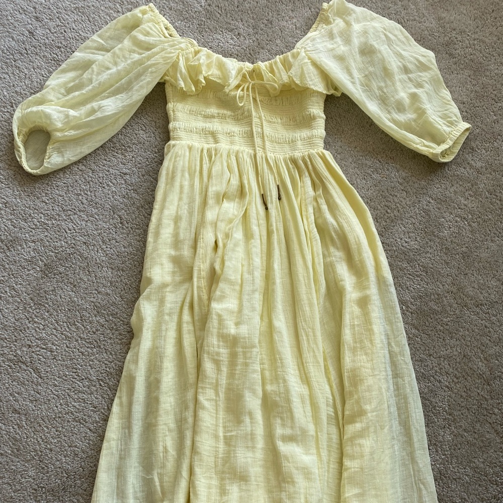 Free People Oasis Midi Dress -Yellow